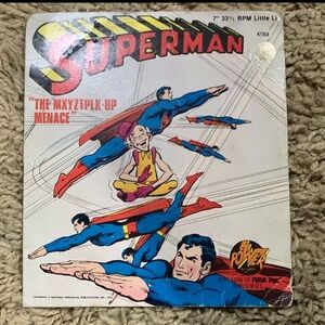 SUPERMAN, THE MXYZTPLK-UP MENACE (7" 33 1/3 RPM Little LP Vinyl)